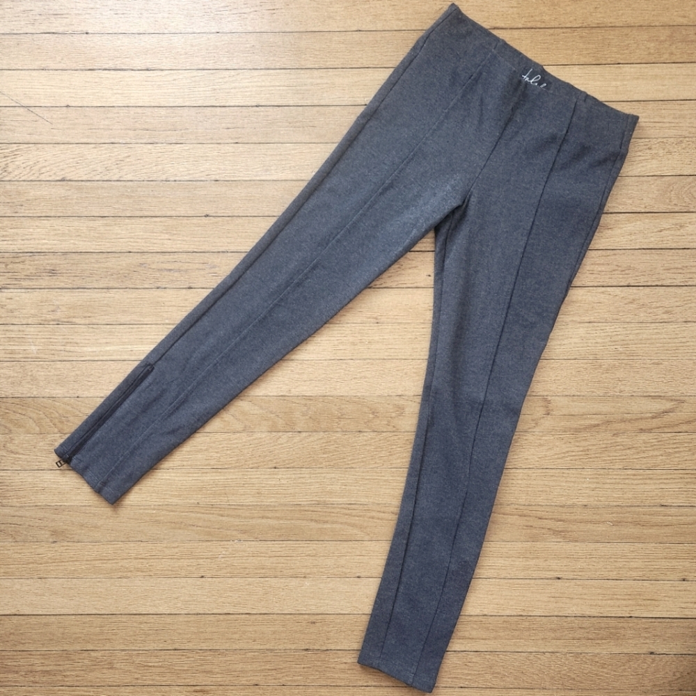 Aritzia Heather Gray Tailored Ankle Zip Detail Legging Skinny Leg Pants